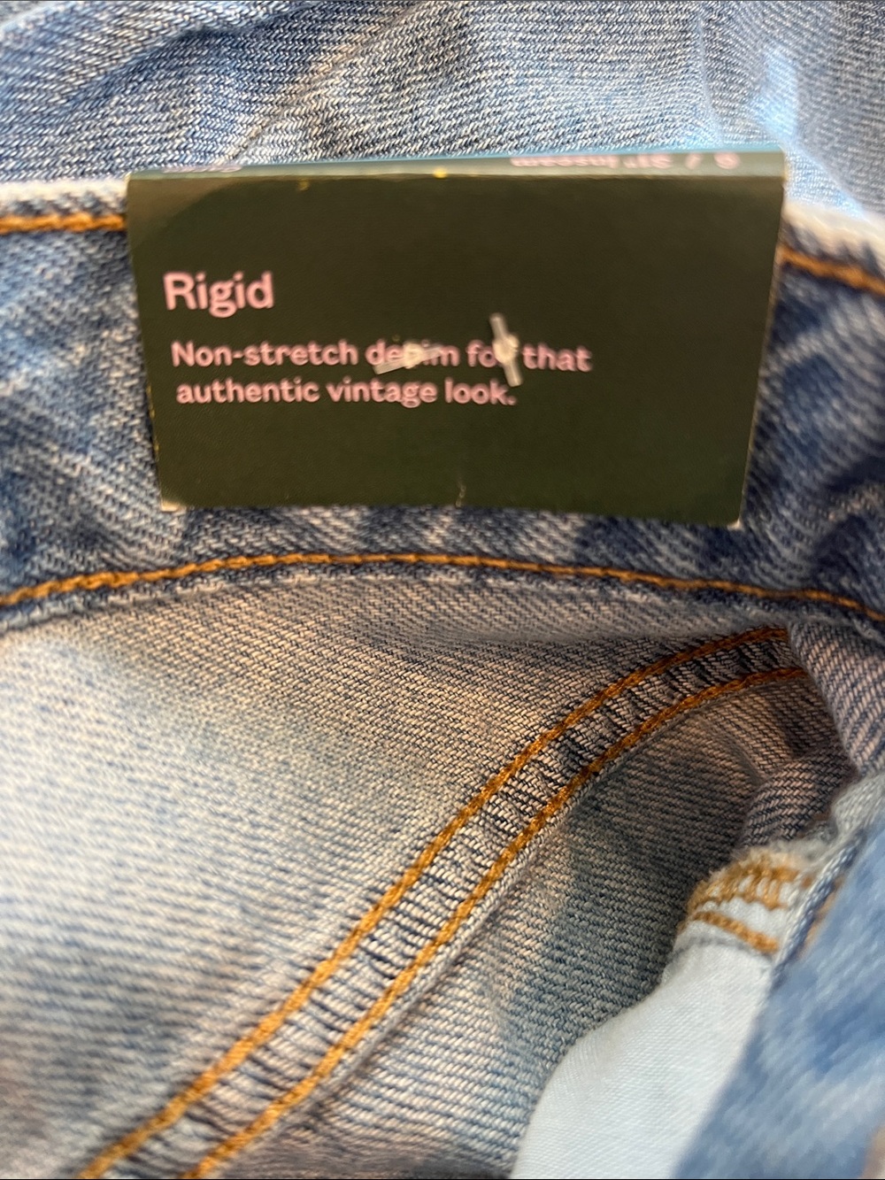 🧋NWT Wild Fable Rigid Denim Mid Rise Cargo Jeans Size 6 | 31" Inseam carpenter - Picture 8 of 12